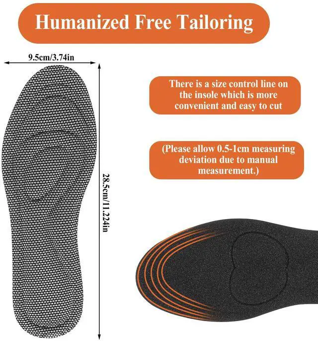 Alt view image 2 of 7 - 1 Pair Memory Foam Insoles Soft Massage Shoe Inserts Replacement Full-Foot Responsive Cushioning Shoe Soles Shock Absorption Cut to Fit Any Sizes for Foot Health Sports Sneakers(M 10.5-11)