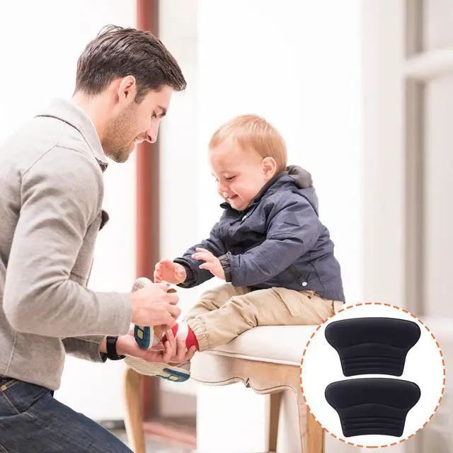 Alt view image 7 of 7 - 3 Pairs Kids Heel Pads for Shoes Too Big, Self-Adhesive Grips Liner for Loose Shoe, Non Slip Soft Shoe Filler Inserts Cushion for Toddlers Girls Boys (Black)