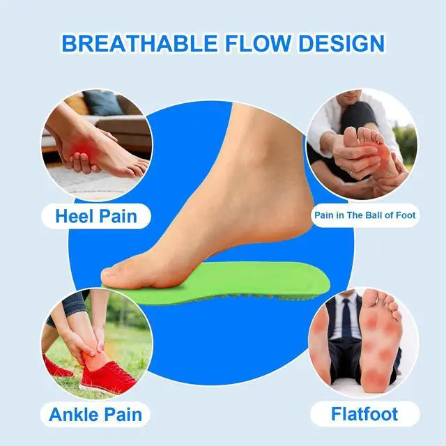 Alt view image 4 of 7 - 2026 New 4D Cloud Steppers Insoles for Men & Women,Breathable Massage Shoe Inserts,Memory Foam Cushioning Insoles,Shock Absorption & Foot Pain Relief for Plantar Fasciitis(M 8.5-9 / W 10-10.5 270mm)