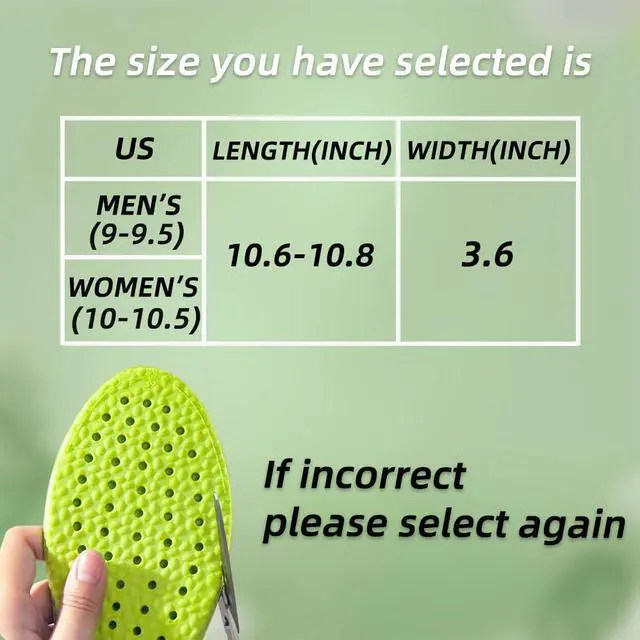 Alt view image 2 of 7 - Shoe Insoles for Men Women, Memory Foam Insoles, Best Replacement Shoe Inserts, Providing Great Shock Absorption and Cushioning for Feet Relief, Prevent Foot Odor (Men 9-9.5 / Women 10-10.5)