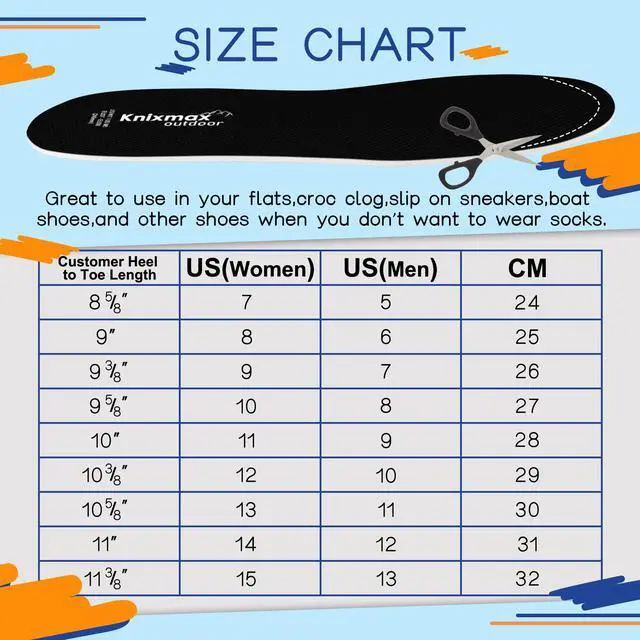Alt view image 6 of 6 - Kids Insoles for Crocs Clogs Ultra-Thin Shoe Inserts for Birkenstock Insole, Sockless Barefoot Iiners for Gargen, Nurse, Water Shoes Replacement Washable Pad Black Size 2 /EU35