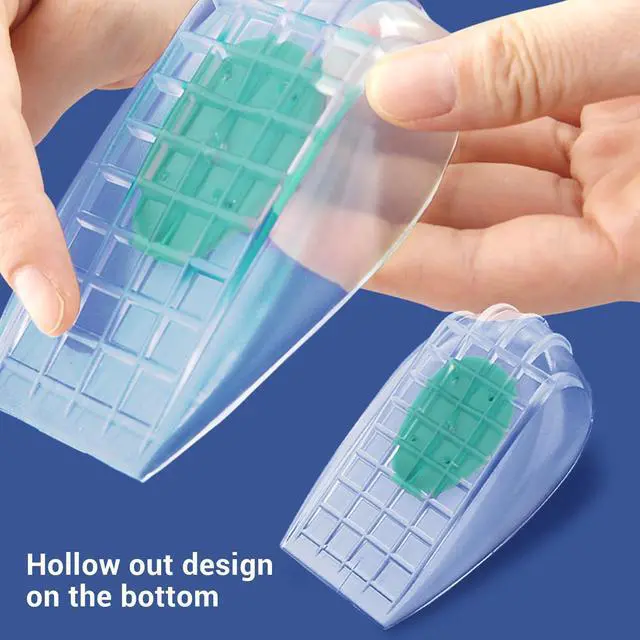 Alt view image 5 of 7 - 1 Pair Silicone Heel Cups, Shock Absorption U Shaped Insoles Washable Heel Support Cushions Foot Comfort Support Protectors for Women and Men
