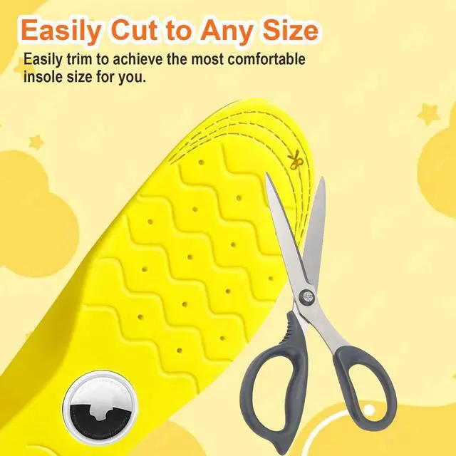 Alt view image 4 of 7 - Breathable Insoles for Airtag Kids Shoe Inserts with Hidden Tracker Pocket, Lightweight Cushion Support, Anti-Lost Case for Apple Airtag (Foot5.4-6.1IN/Insole6.0-6.7IN/7.5C-9.5C)