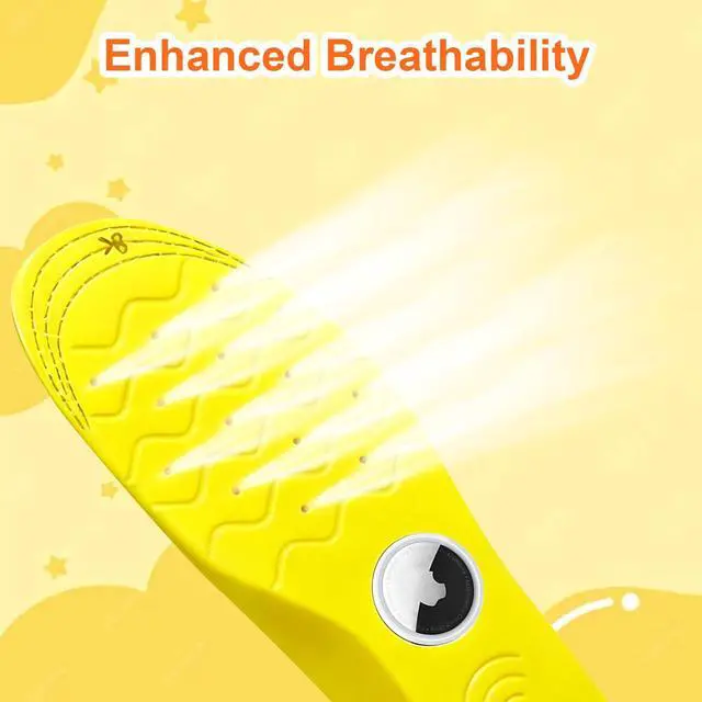Alt view image 6 of 7 - Breathable Insoles for Airtag Kids Shoe Inserts with Hidden Tracker Pocket, Lightweight Cushion Support, Anti-Lost Case for Apple Airtag (Foot5.4-6.1IN/Insole6.0-6.7IN/7.5C-9.5C)