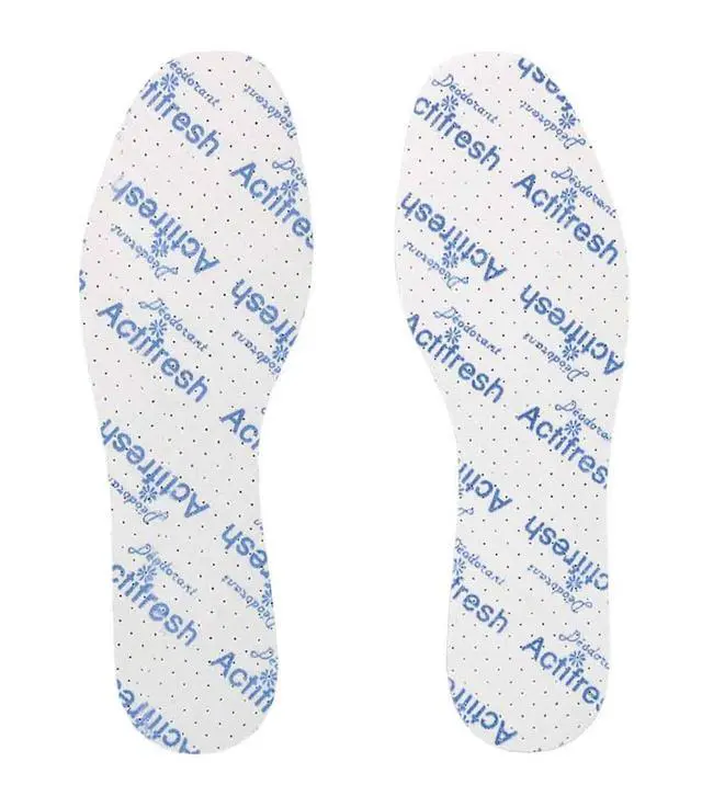 Alt view image 5 of 6 - Adjustable Soft Hygienic Kids Shoe Insoles With White & Blue Latex Foam Swiss Tehchnology by Sanitized Excelent Air Circulation Actifresh Kids 1 Pair