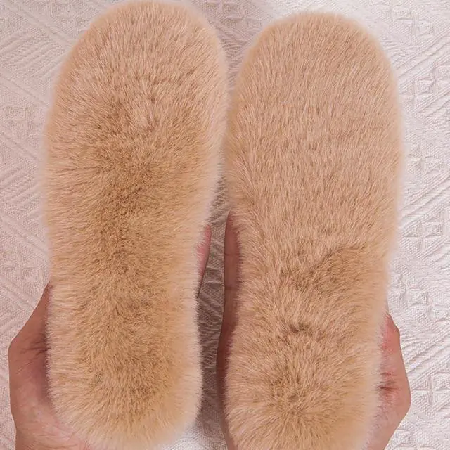 Alt view image 5 of 5 - 2 Pairs Winter Fluffy Insoles Faux Fur Shoe Inserts Thermal Warm Shoe Insoles Thick Shoe Insert Replacements for Boots Slippers Sneakers 240mm