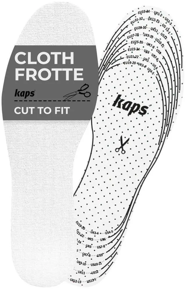 Main image of Frotte Adult Unisex Summer Shoe Insoles Inserts Replacement Soles Barefoot Shoes, Cut to fit Cut to Size, Terry Cloth Sweat Absorbent