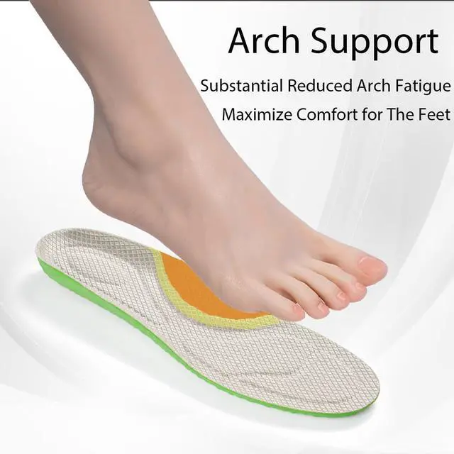 Alt view image 6 of 7 - Cloud Insoles for Kids Women - Super Soft Sole with Memory Foam Cushioning, Arch-Supporting Insert and Gel Padding. It is Suitable for Running, Walking and Boots (1Pair, Kids 3-4.5/Women 4.5-5.5)