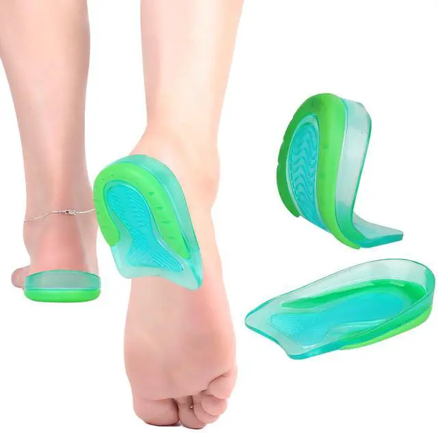 Alt view image 2 of 7 - Kids Heel Cups for Heel Pain Sport Traction Shock Absorbing Lightweight Gel Heel Inserts for Kid's with Sensitive Heels, Heel Spurs, Plantar Fasciitis, or Ankle Pain 1 Pairs