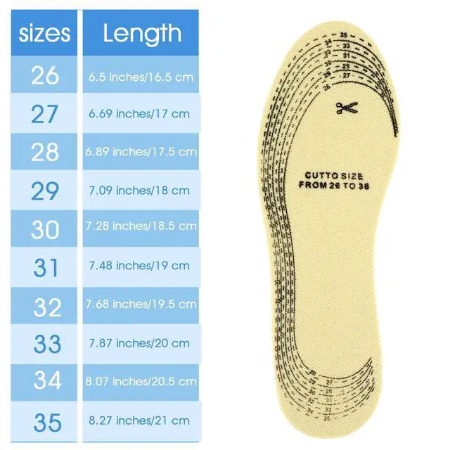 Alt view image 2 of 5 - 2 Pairs Kids Memory Foam Shoe Insoles, Cuttable Comfort Insert, Blue | Arch Support, Shock Absorption, Cushioning, Shoe Sole, Children Replacement Insoles