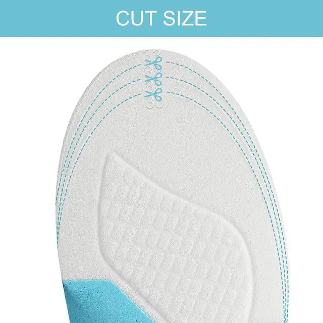 Alt view image 3 of 7 - 1 Pairs Kids Shoe Insoles Athletic Insoles Sole Inserts Kid 12.5~1.5 | Memory Foam, Arch Support, Comfort, Shoe Cushions, Replacement Insole, Trimmable, for Children, Sneakers, Soccer, Men Women