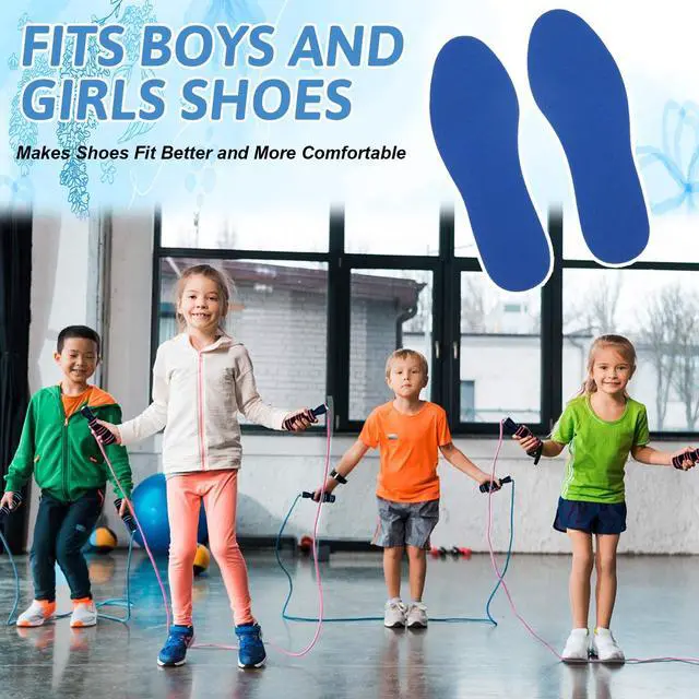 Alt view image 6 of 7 - 2 Pairs Kids Shoe Inserts, Cuttable Sponge Kids Insoles for Sneakers | Soft Supportive Foam Shoe Inserts, Comfortable Replacement Insoles for Toddlers and Youth Daily Sneakers