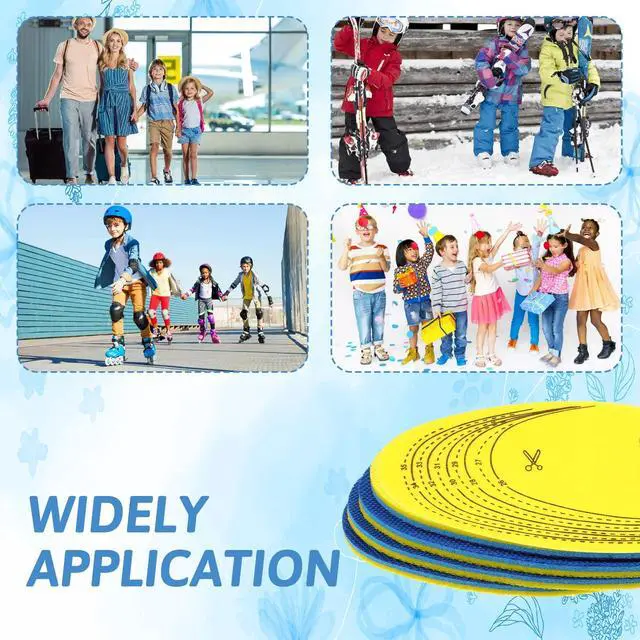 Alt view image 7 of 7 - 2 Pairs Kids Shoe Inserts, Cuttable Sponge Kids Insoles for Sneakers | Soft Supportive Foam Shoe Inserts, Comfortable Replacement Insoles for Toddlers and Youth Daily Sneakers