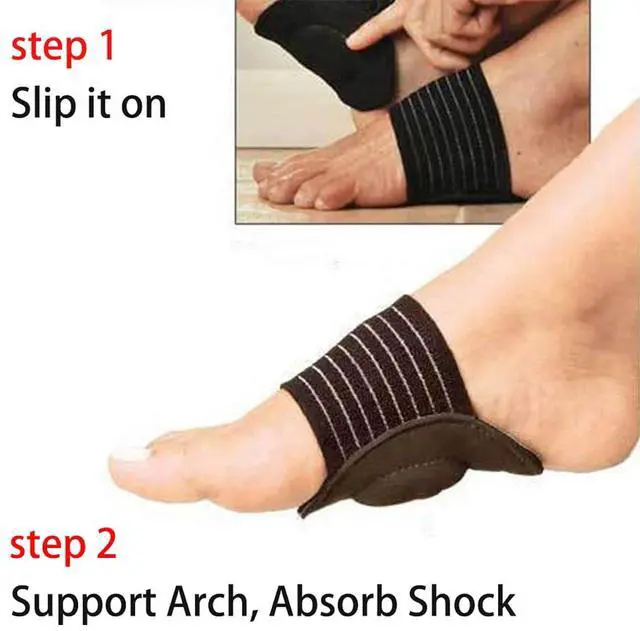 Alt view image 5 of 5 - Shoe Insert for Flat Foot PainArch Support Pad Orthotic for Plantar FasciitisShoe Insole Foot Sleeve (Green, One Size Fit Most)