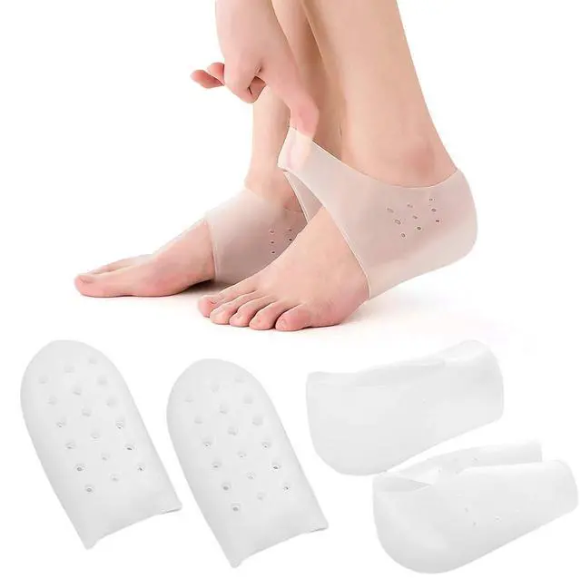 Main image of Invisible Height Increase Concealed Footbed Enhancers Soft Silicone Inserts, Half Heel Socks Heel Protector Breathable Suitable for Men Women (1.4in/3.5cm)