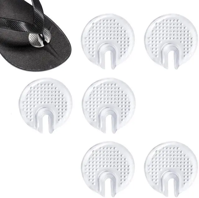 Main image of 3Pairs Soft Silicone Flip Gel Cushions Pad Toe Protectors for Thong Sandal Flip Flop Gel Inserts Guards Insoles Shoes Grip Pads (Style 2)