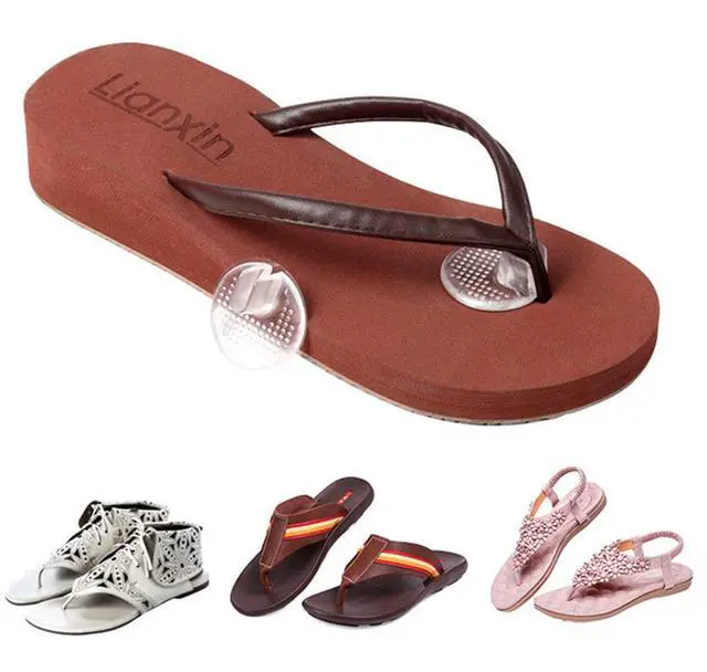 Alt view image 5 of 6 - 3Pairs Soft Silicone Flip Gel Cushions Pad Toe Protectors for Thong Sandal Flip Flop Gel Inserts Guards Insoles Shoes Grip Pads (Style 2)