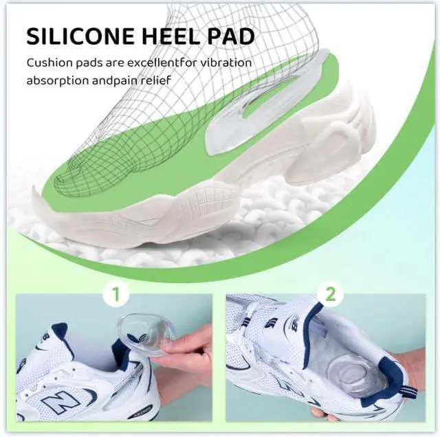 Alt view image 4 of 7 - Heel Donut Cushions, Heel Cups, Silicon Insoles, One Size Fits All - 1 Pair