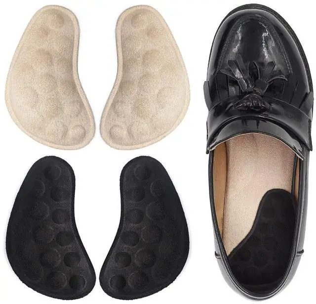 Main image of Supination Insoles & Overpronation Insoles, Medial & Lateral Heel Cups for Foot Alignment, Knee Pain, Bow Legs, Osteoarthritis (Black+Beige)