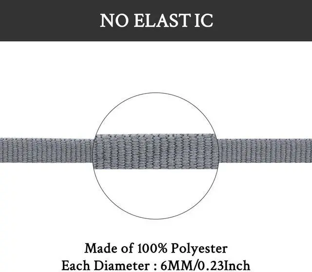 Alt view image 3 of 7 - Shoe Laces for Hoka Replacement Shoelaces Strings | 6MM Flat Laces | Material: Polyester | Color:Grey, Size:40Inch
