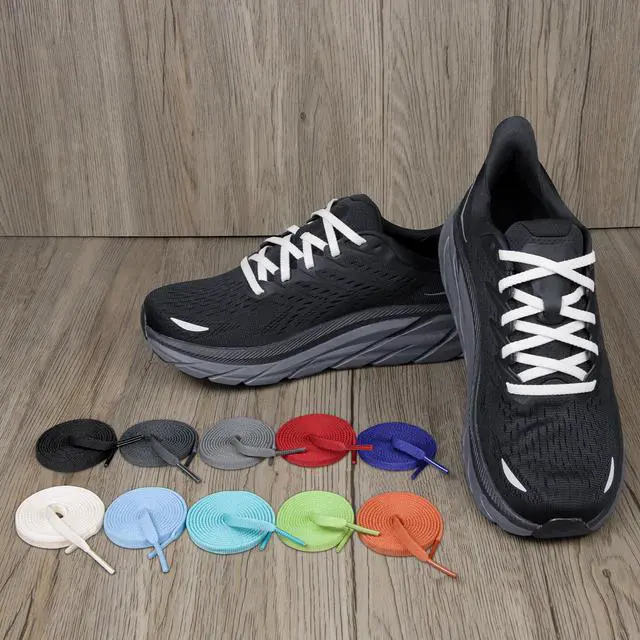 Alt view image 7 of 7 - Shoe Laces for Hoka Replacement Shoelaces Strings | 6MM Flat Laces | Material: Polyester | Color:Grey, Size:40Inch