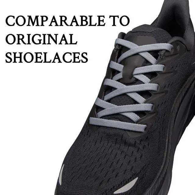 Alt view image 5 of 7 - Shoe Laces for Hoka Replacement Shoelaces Strings | 6MM Flat Laces | Material: Polyester | Color:Grey, Size:40Inch