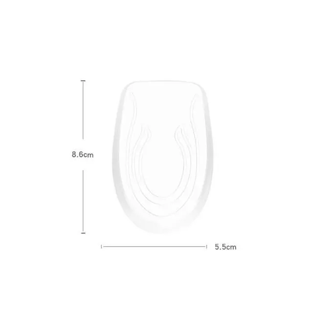 Alt view image 2 of 7 - 2 Pcs Silicone Gel Height Increase Insoles Heel Lifting Inserts Height Increase Heel Pad Adhesive Heel Cushion Pads Height Lift Shoe Inserts for Women 2 cm