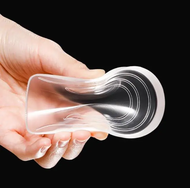 Alt view image 7 of 7 - 2 Pcs Silicone Gel Height Increase Insoles Heel Lifting Inserts Height Increase Heel Pad Adhesive Heel Cushion Pads Height Lift Shoe Inserts for Women 2 cm
