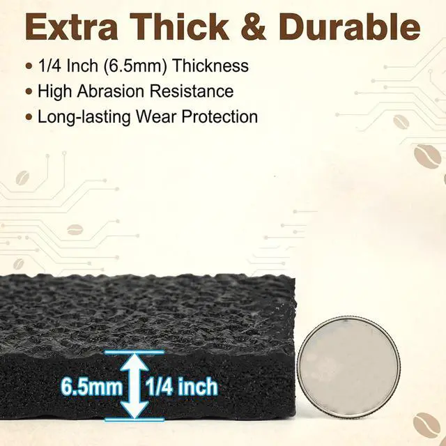 Alt view image 2 of 7 - 4 PCS Shoe Heel Repair, 2.5 X 2.5 Inch Boot Heel Replacement Rubber Heels Replacement Square Anti-Slip Rubber Sole Sheet Patch for Women Men High Heels Boot Supplies, Black