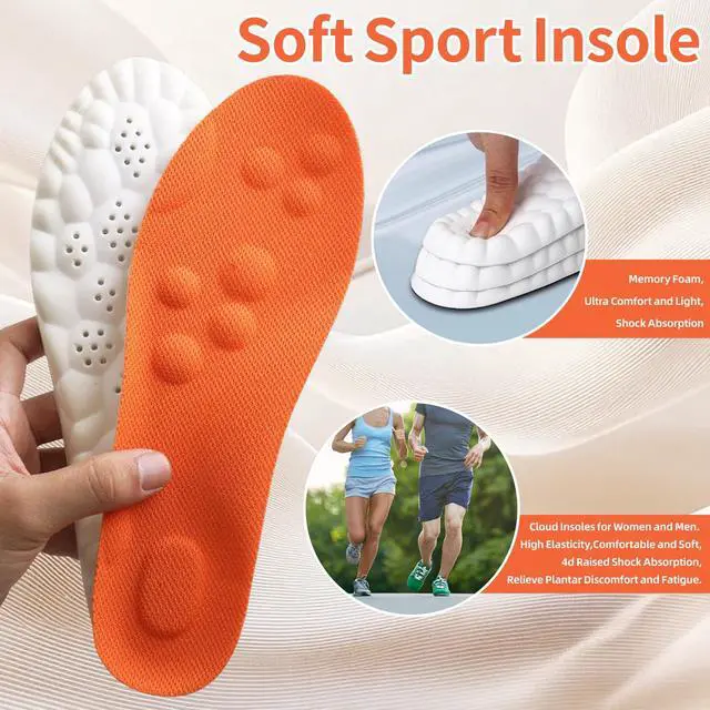 Alt view image 2 of 7 - Steppers Insoles for Men Women - Arch Support, Massage Memory Foam, Breathable Inserts for Everyday Use & Active Lifestyle (Men 9-10.5/Women 10.5-12)