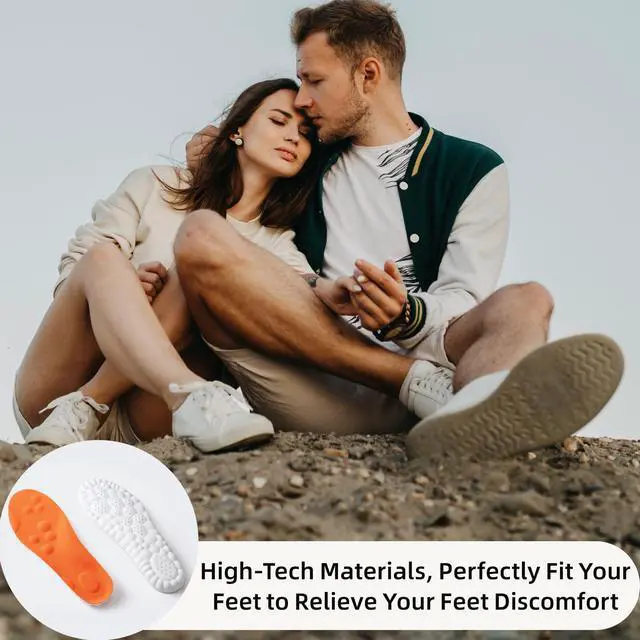 Alt view image 7 of 7 - Steppers Insoles for Men Women - Arch Support, Massage Memory Foam, Breathable Inserts for Everyday Use & Active Lifestyle (Men 9-10.5/Women 10.5-12)