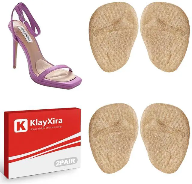 Main image of 4-Pack Metatarsal Pads and Ball of Foot Cushions for Women, Reusable Non-Slip Forefoot Shoe Inserts for High Heels with Gel Cushioning for Instant Pain Relief and All-Day Comfort