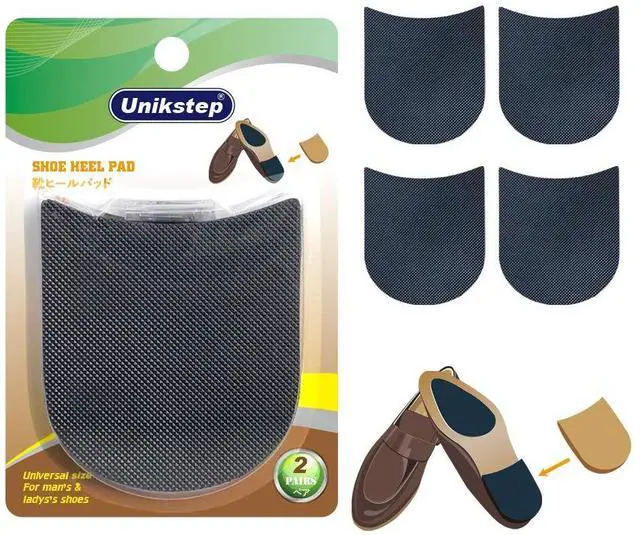 Main image of 2 Pairs Shoe Heel Pads, Shoe Repair Rubber Heels, 3.5mm Thickness Anti Slip Cushion and Protector, Replacement Kit with Nails Sandpapers Self Adhesive Stickers