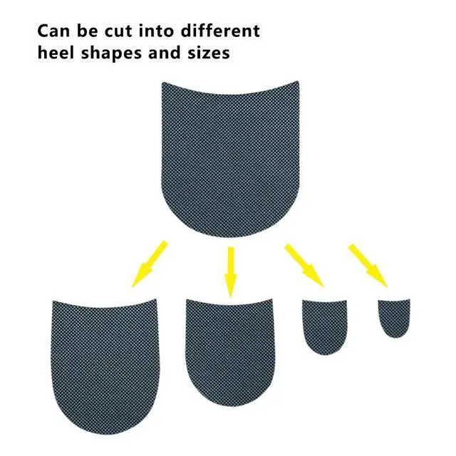 Alt view image 4 of 7 - 2 Pairs Shoe Heel Pads, Shoe Repair Rubber Heels, 3.5mm Thickness Anti Slip Cushion and Protector, Replacement Kit with Nails Sandpapers Self Adhesive Stickers