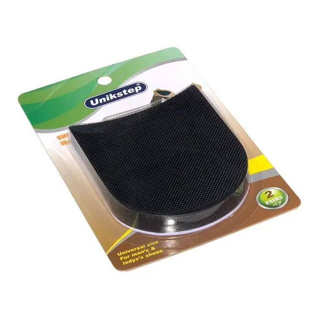 Alt view image 6 of 7 - 2 Pairs Shoe Heel Pads, Shoe Repair Rubber Heels, 3.5mm Thickness Anti Slip Cushion and Protector, Replacement Kit with Nails Sandpapers Self Adhesive Stickers