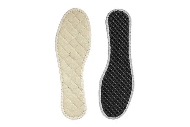 Alt view image 3 of 6 - Wool Winter Insoles with Insulating Aluminum Layer and Activated Carbon for Boots Shoes, Insole Replacement for Man and Woman, Inner Soles for Winter, Shoe Inserts Accessories (Women/US 7/38 EUR)