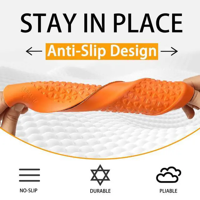 Alt view image 2 of 6 - Cushion Insoles for Mens,Shock Absorbing Gel Shoe Inserts for Foot Pain Relief,Replacement Comfort Inner Soles for Work Boots and All Day StandingBlack-US13