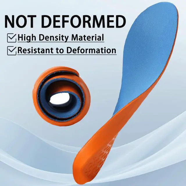 Alt view image 6 of 6 - Cushion Insoles for Mens,Shock Absorbing Gel Shoe Inserts for Foot Pain Relief,Replacement Comfort Inner Soles for Work Boots and All Day StandingBlack-US13