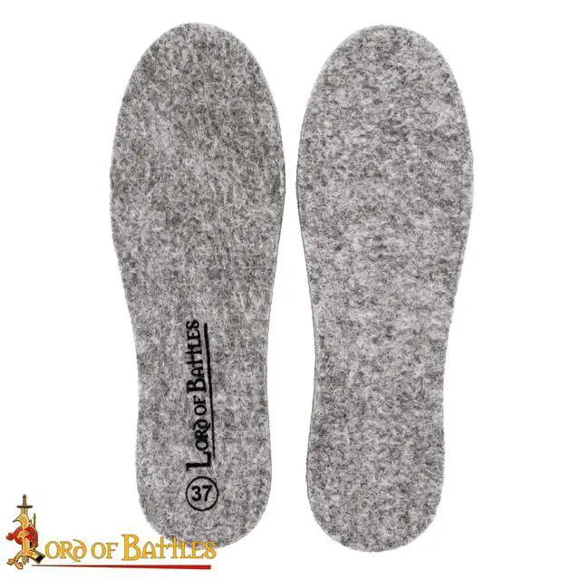 Alt view image 6 of 7 - Wool Felt Insoles for Boots and Shoes, Warm Breathable Felt Shoe Inserts, Winter Insoles for Men and Women (47)