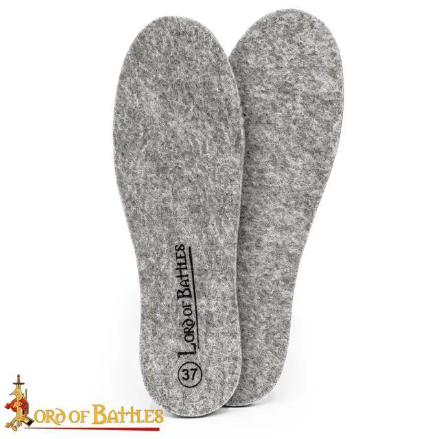 Alt view image 7 of 7 - Wool Felt Insoles for Boots and Shoes, Warm Breathable Felt Shoe Inserts, Winter Insoles for Men and Women (47)