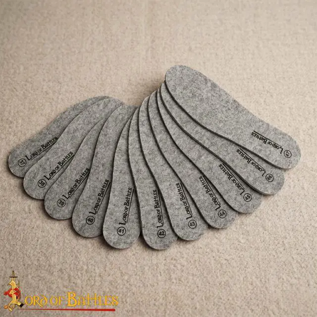 Alt view image 5 of 7 - Wool Felt Insoles for Boots and Shoes, Warm Breathable Felt Shoe Inserts, Winter Insoles for Men and Women (47)