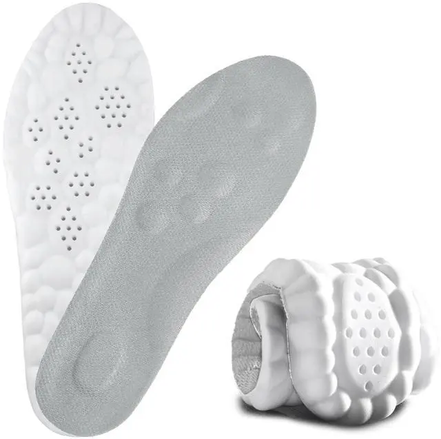 Main image of 4D Cloud Soles for Men Women, Memory Foam Trim-to-Fit Arch Support Insoles for Anti Fatigue, Shock Absorption, Foot Pain Men 9-10/Women 11-12, Comfortable Anti-Fatigue Insoles for Men and Women,