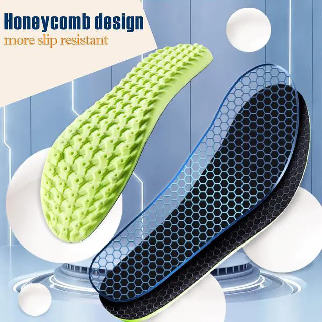 Alt view image 3 of 7 - Memory Foam Replacement Insoles Sneaker with Excellent Shock Absorption and Cushioning for Comfortable Feet Relief Insoles Men and Women (Women8.5-9 Men7.5-8)