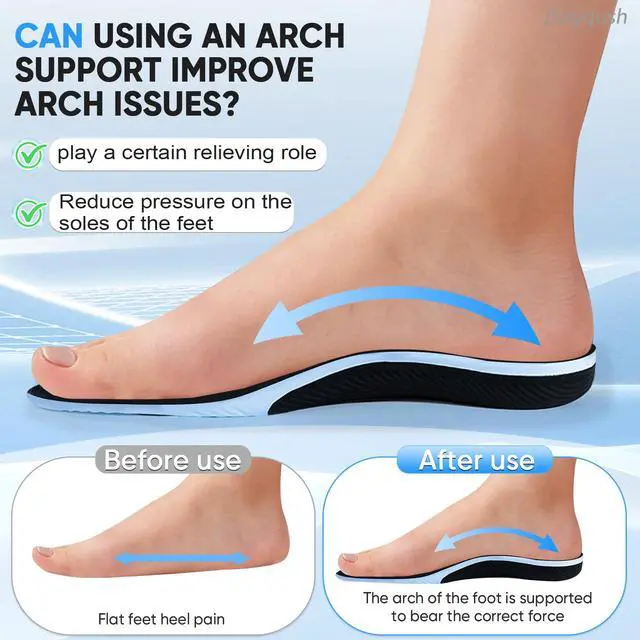 Alt view image 3 of 7 - Work Insoles, Arch Support, Black, Women 8-9 / Men 7-7.5 | EVA cushioning for standing, walking, work boots, sneakers, and daily shoes; contoured support with a breathable top layer.