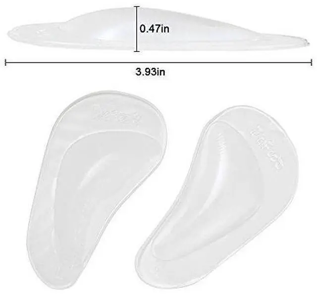 Alt view image 2 of 7 - Arch Support Shoe Insoles for Flat Feet, Gel Arch Inserts for Plantar Fasciitis, Adhesive Arch Pad for Relieve Pressure and Feet Pain (Clear - 2 Pairs, 2 Count (Pack of 1))
