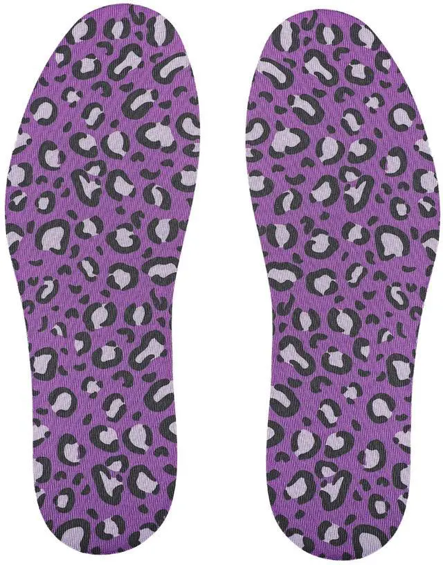 Main image of Womens Shoe Insoles Anti Odor Thin Barefoot Inserts Size 6-9 | Breathable,Comfort Sockless Shoe Liner,No Show Socks,Machine Washable,Moisture ControlCute,Everyday Insoles,Leopard Print