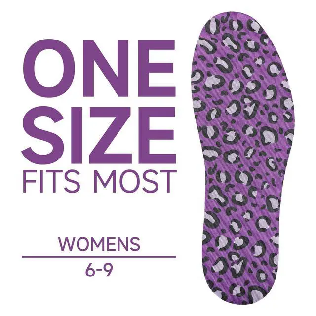 Alt view image 5 of 7 - Womens Shoe Insoles Anti Odor Thin Barefoot Inserts Size 6-9 | Breathable,Comfort Sockless Shoe Liner,No Show Socks,Machine Washable,Moisture ControlCute,Everyday Insoles,Leopard Print