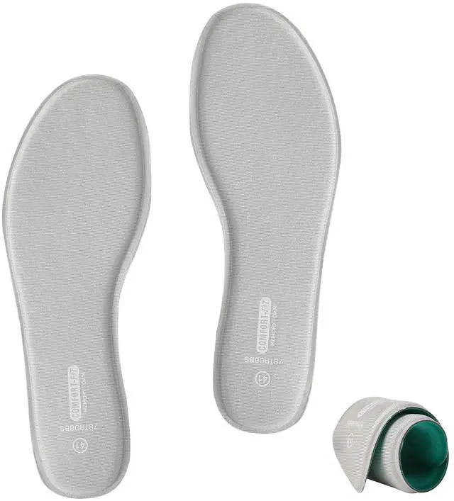 Main image of Memory Foam Insoles for Women Comfort Replacement Shoe Inserts for Women Work Boot,Running Shoes,Hiking Shoes,Sneaker,Cushions Shock Absorbing Inner Soles for Foot Pain Relief,Gray US8