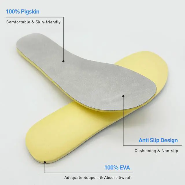 Alt view image 2 of 7 - Women Shoe Insoles for Hey Dude Replacement, Memory Foam Work Shoe Inserts for Women, Providing Excellent Shock Absorption and Cushioning, Reducing Sweating and Odors (W10)
