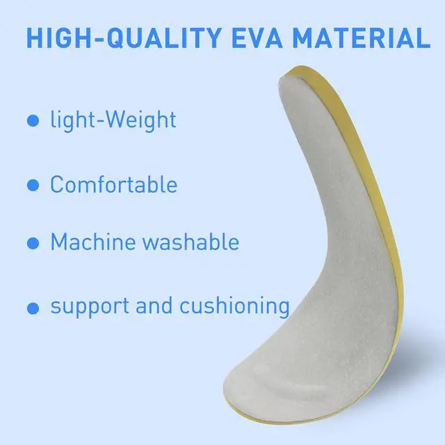 Alt view image 4 of 7 - Women Shoe Insoles for Hey Dude Replacement, Memory Foam Work Shoe Inserts for Women, Providing Excellent Shock Absorption and Cushioning, Reducing Sweating and Odors (W10)